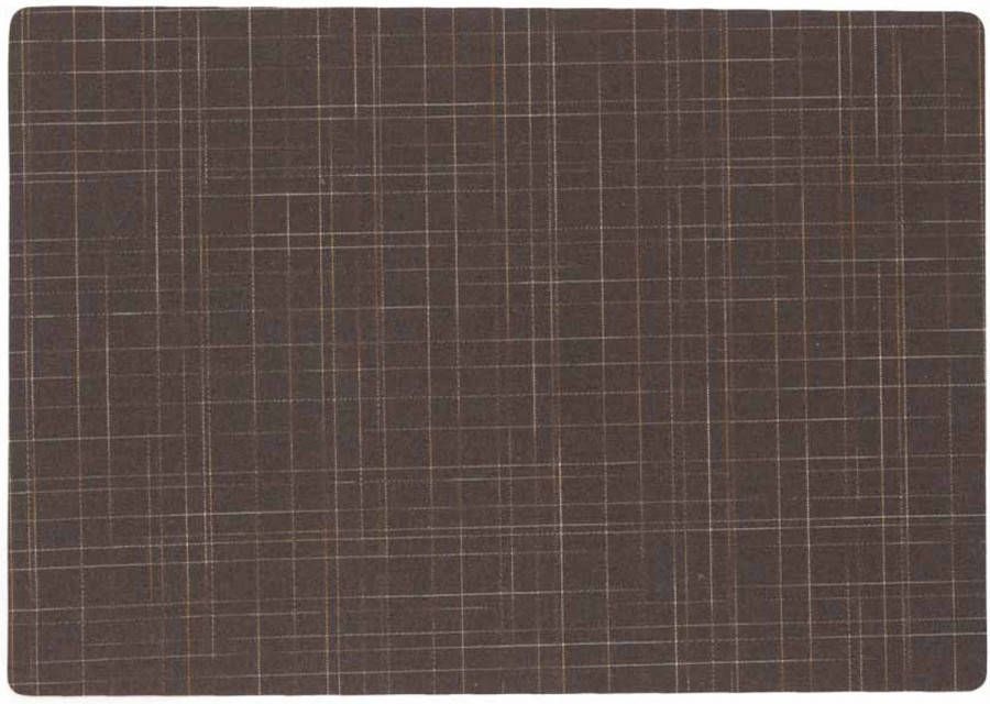 Wicotex Stevige luxe Tafel placemats Liso bruin 30 x 43 cm Placemats