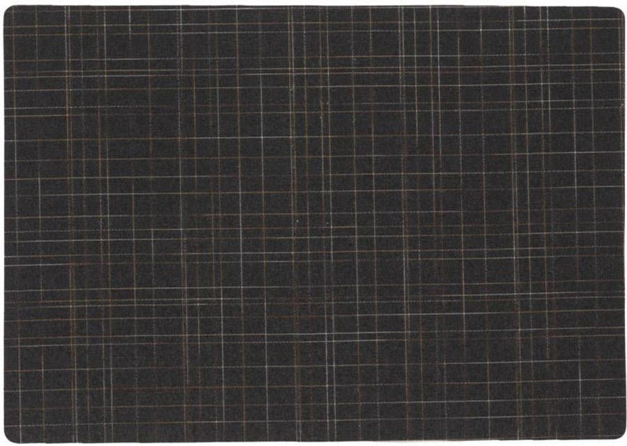 Wicotex Stevige luxe Tafel placemats Liso zwart 30 x 43 cm Placemats