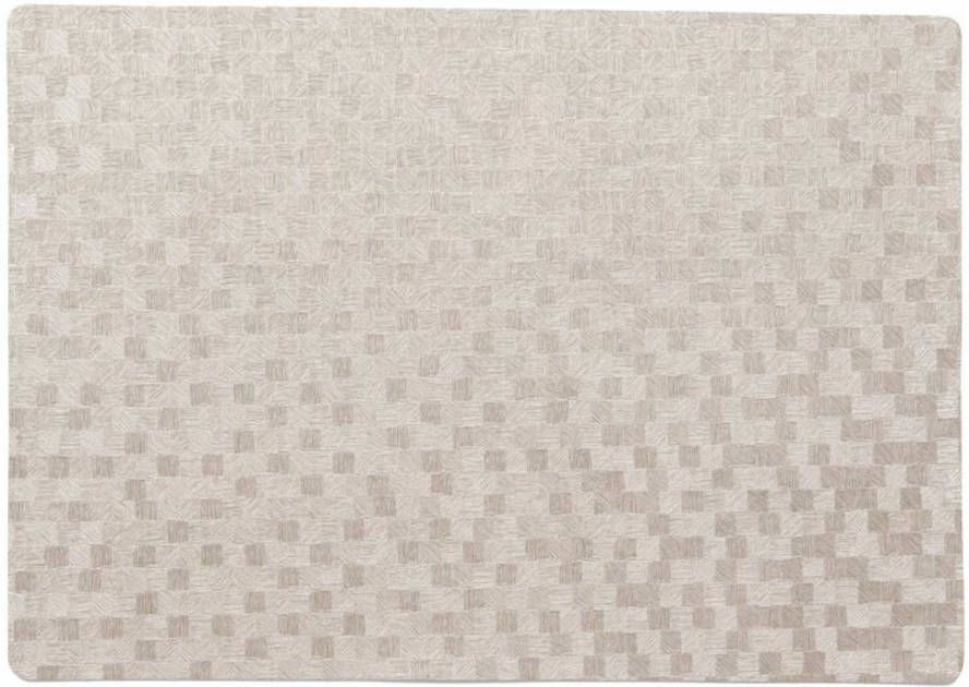 Wicotex Stevige luxe Tafel placemats Stones taupe 30 x 43 cm Placemats