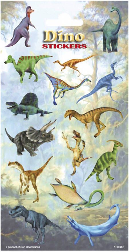 Merkloos Stickervel dinosaurus kinder stickertjes