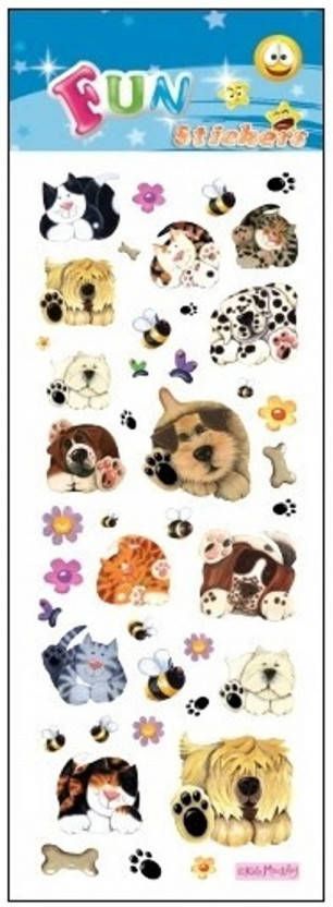 Merkloos Stickervel honden en katten Stickers