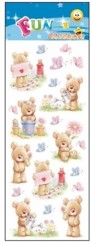 Merkloos Stickervel teddyberen Stickers