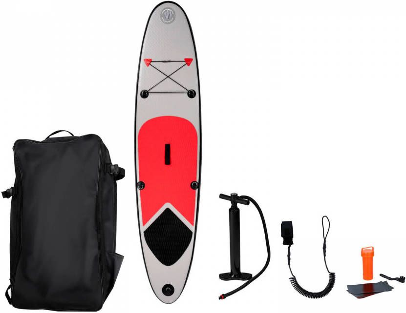 Merkloos Surfboard Surfplank Opblaasbaar 243x57x7cm Max 100 Kilo met Draagtas