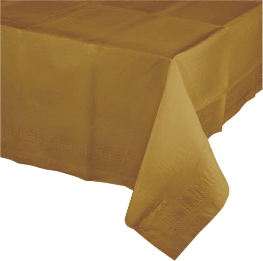 Merkloos Tafelkleden goud 274 x 137 cm Feesttafelkleden