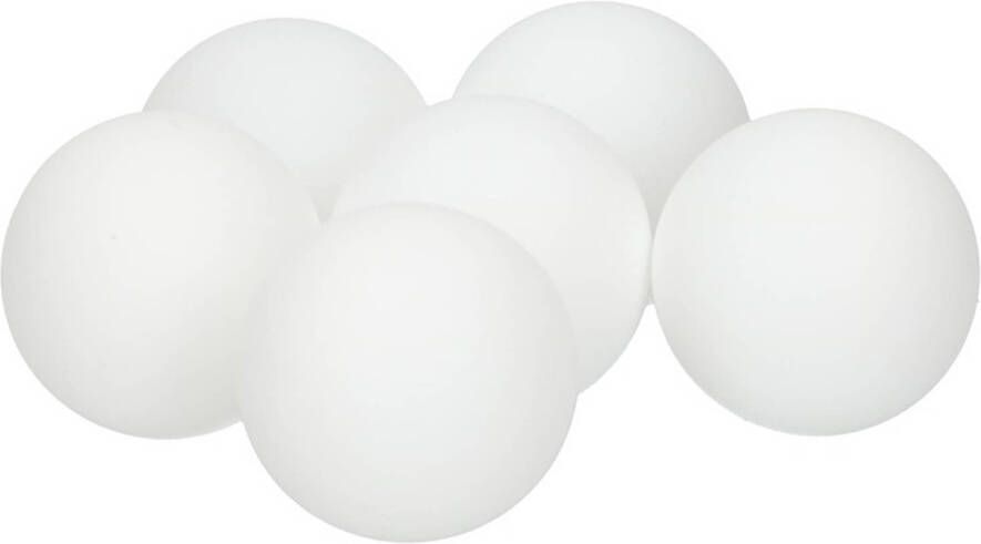 Merkloos Tafeltennis balletjes 6x stuks wit Tafeltennisballen