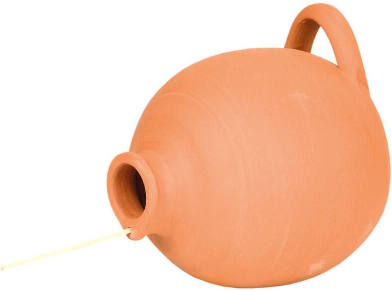 Merkloos Terracotta Vogelpot Voor Mussen En Mezen Van Steen 17 Cm Vogelhuisjes