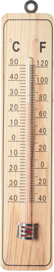 Merkloos Thermometer Hout 25cm