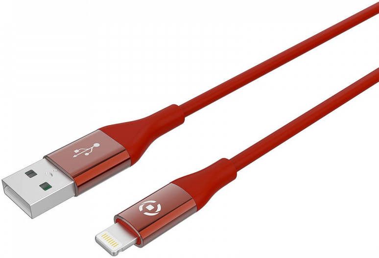 Celly USB-Lightning Kabel 1 meter Rood