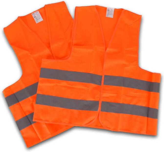 Merkloos Veiligheidsvest Oranje Reflectievest Veiligheids Vest One size fits all polyester Fluorescerend vest