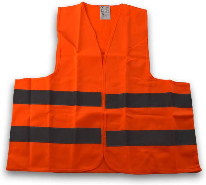 Merkloos Veiligheidsvest Reflectievest Polyester Oranje Maat XL Fluorescerend vest Werkvest One size fits all