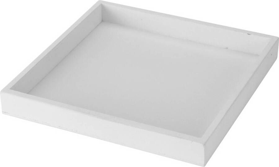 Merkloos Sans marque Vierkant witte kaarsenplateau kaarsenbord hout 30 x 30 cm onderbord kaarsenbord onderzet bord voor kaarsen