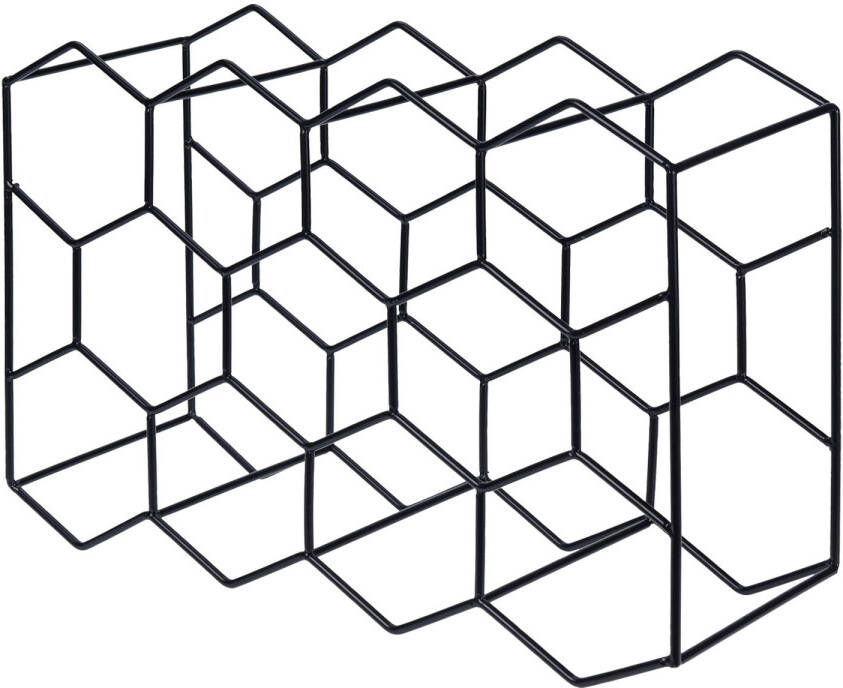 Merkloos Wijnrek 44.5 x 15 x 29.5 cm Zwart Metaal