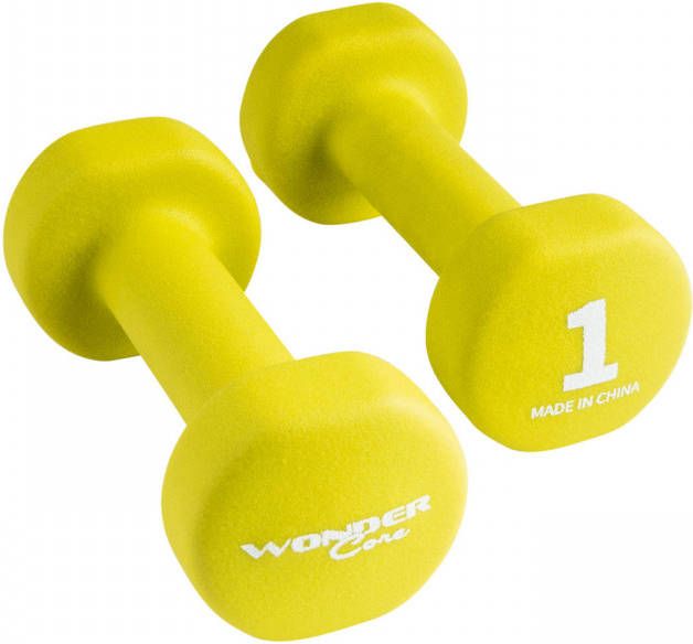 Wonder core Neoprene Dumbbell 1 KG Set van 2