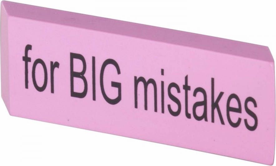 Merkloos XXL Big Mistake gum 14 x 4 5 cm roze Gummen
