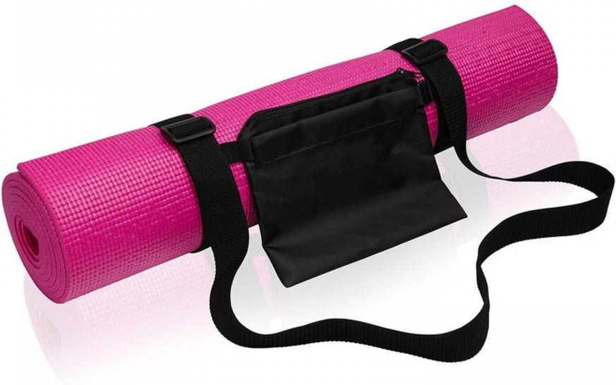 Merkloos Roze yogamat 190 x 61 cm Fitnessmat