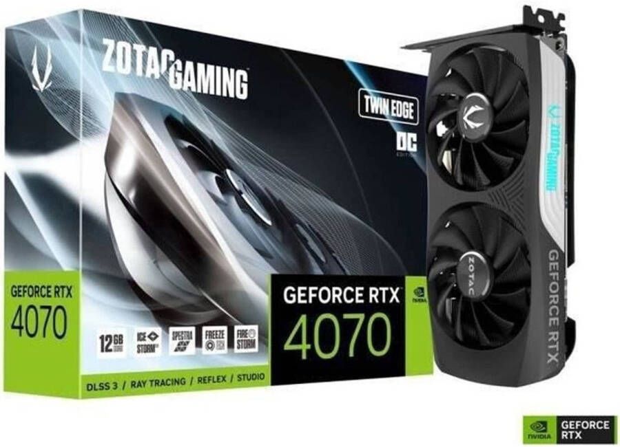 Merkloos ZOTAC NVIDIA Grafische kaart GeForce RTX 4070 Twin Edge OC 12GB