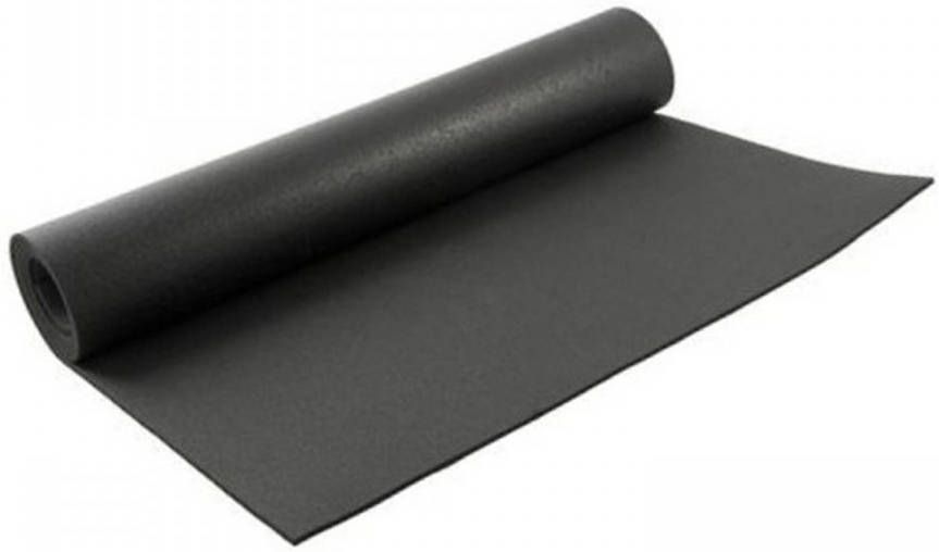 Merkloos Zwarte yogamat sportmat 180 x 60 cm Fitnessmat
