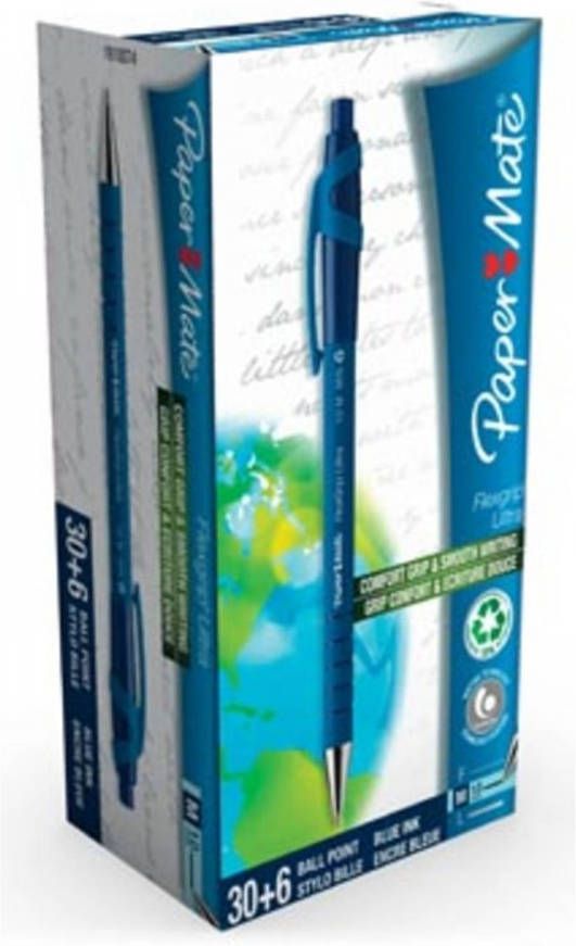 OfficeTown Paper Mate balpen Flexgrip Ultra RT blauw doos 30 + 6 stuks gratis