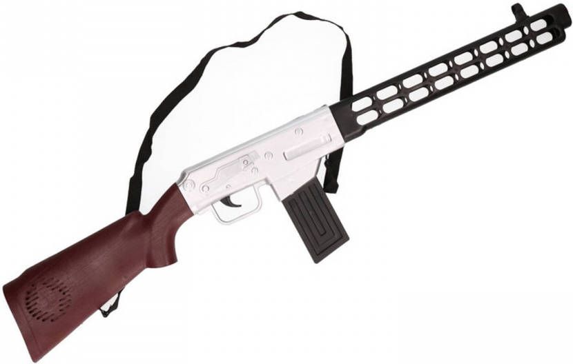 Atosa Speelgoed geweer met geluid soldaten politie 76 cm Verkleedattributen