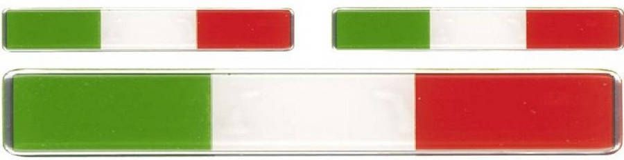 WAYS_ Quattroerre 3D-stickers Italiaanse vlag 3 stuks