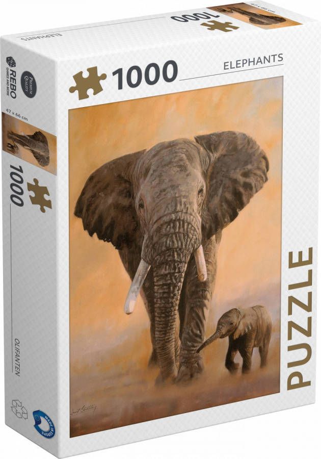 Paagman Rebo Productions legpuzzel Elephants 1000 stukjes