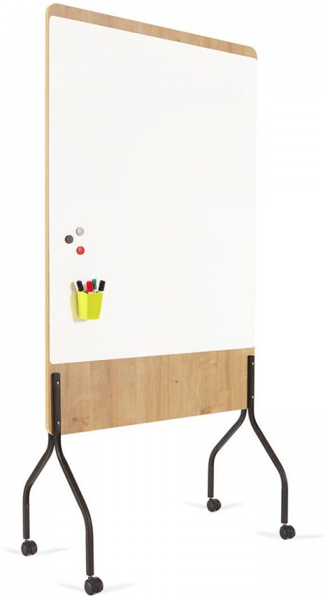 IBuy24 Rocada Natural Verrijdbaar Whiteboard Magnetisch 100 X 120 Cm