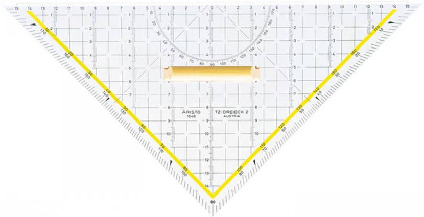 Dobeno tekendriehoek Aristo 32 5cm met houten greep
