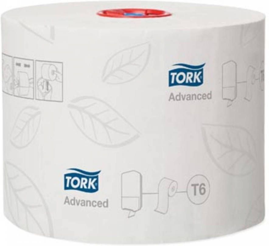 OfficeTown Tork toiletpapier Mid-Size 2-laags 100 meter systeem T6 pak van 27 rollen