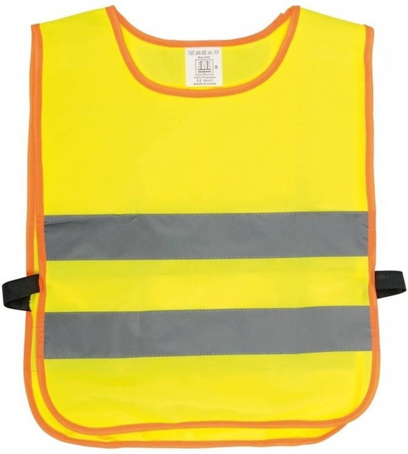 Merkloos Veiligheidsvest fluorescerend geel kinderen Reflecterend one size Veiligheidshesje