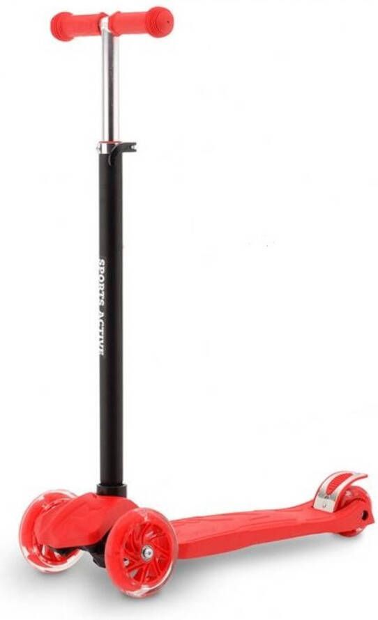 Dobeno Sports Active 3-wiel kinderstep 59 x 28 cm aluminium rood zwart