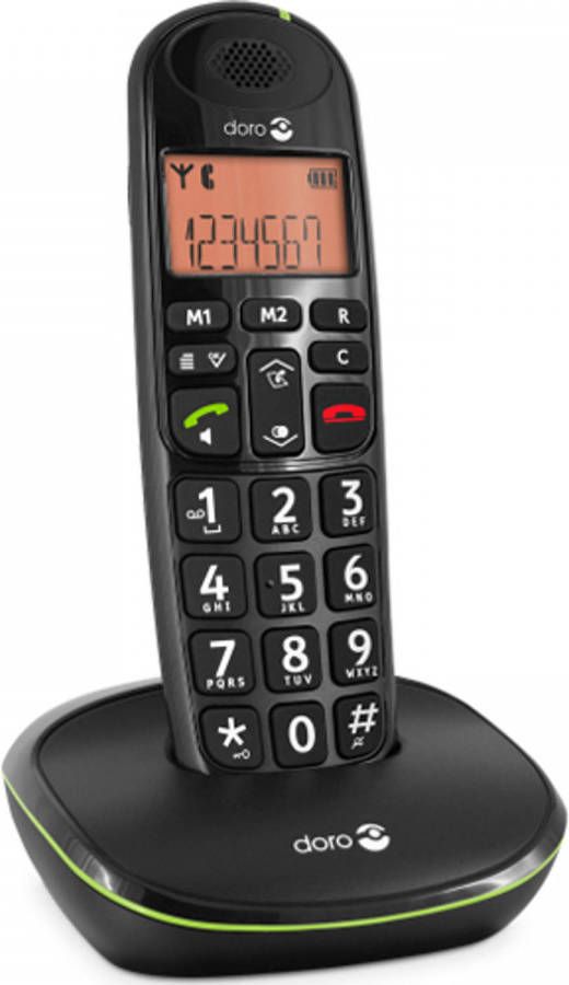 Doro PE-100 Senioren DECT telefoon Zwart