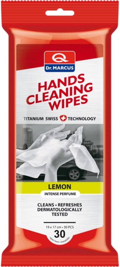 Dr. Marcus Dr.Marcus Titanium Line Hand Cleaning Wipes Handreinigingsdoekjes 30 stuks Lemon