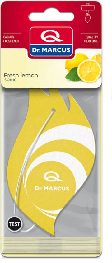 Dr. Marcus Sonic Fresh Lemon auto geurhanger tot 49 dagen geurverspreiding Luchtverfrisser 15 Gram