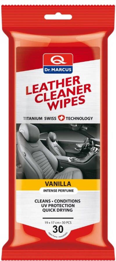 Dr. Marcus Titanium Line Matt leather cleaning Wipes 30 stuks leer reinigingsdoekjes Vanilla