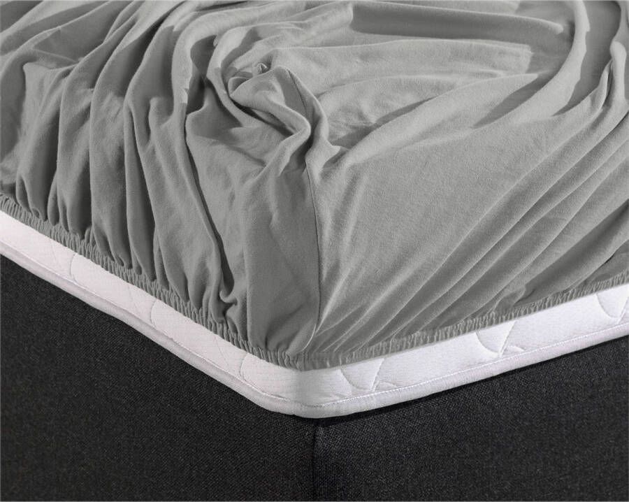 Dreamhouse Home Care Boxspring Hoeslaken Dubbel Jersey Stretch Lits-Jumeaux 220 grams 160 180x200 220 Grijs - Foto 2