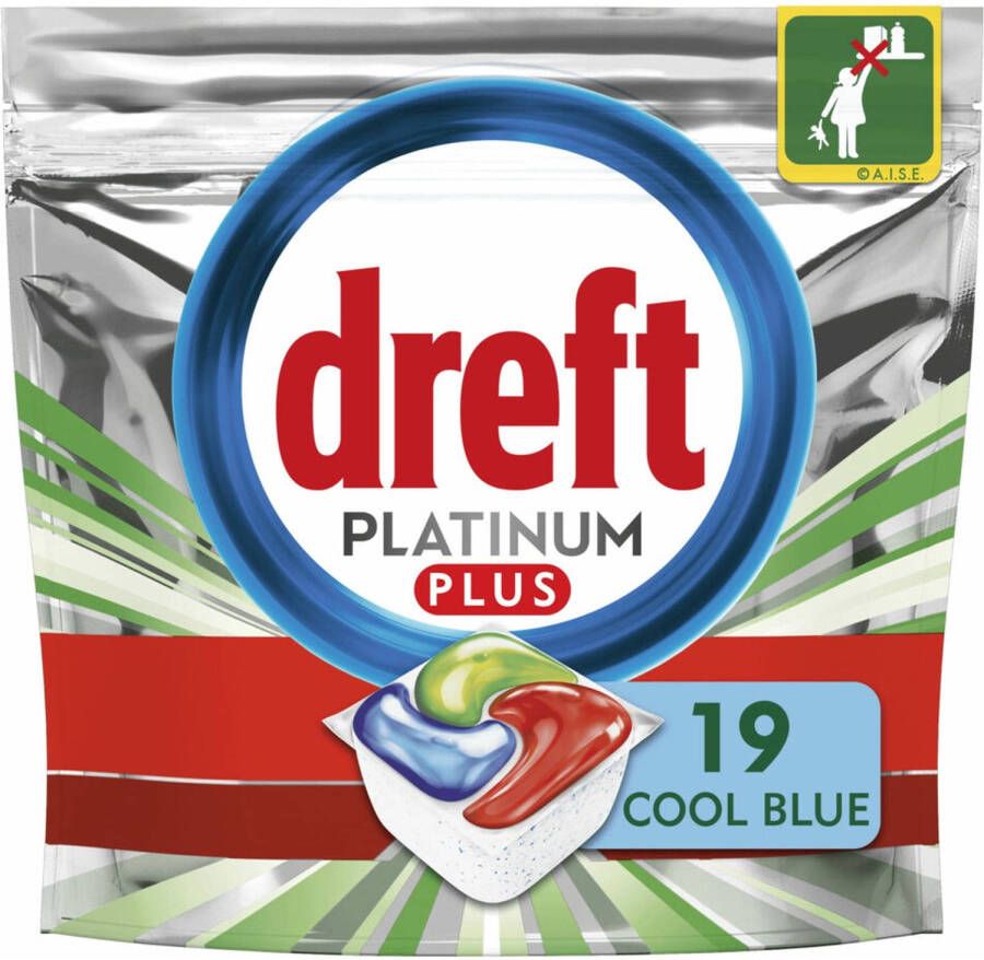 Dreft Platinum Plus All In One Vaatwastabletten Voordeelverpakking 5x19 stuks