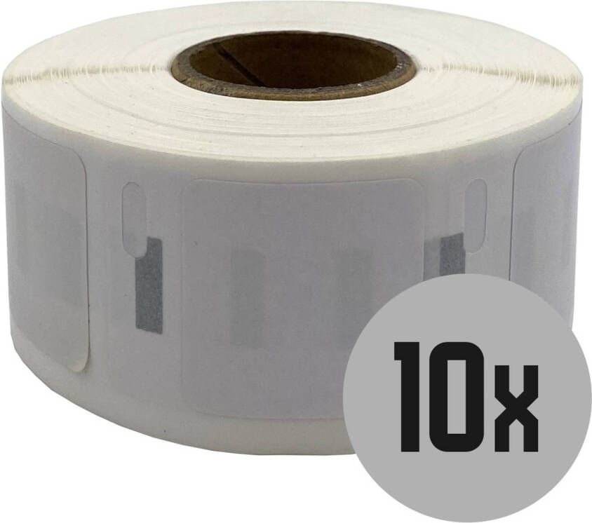 DULA Dymo Compatible labels Wit S0929120 Vierkante etiketten 10 rollen 25 x 25 mm 750 labels per rol