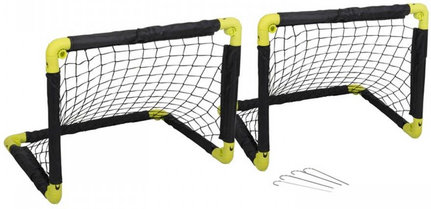 Dunlop 2x Inklapbaar voetbaldoel 50 cm speelgoed Voetbaldoel