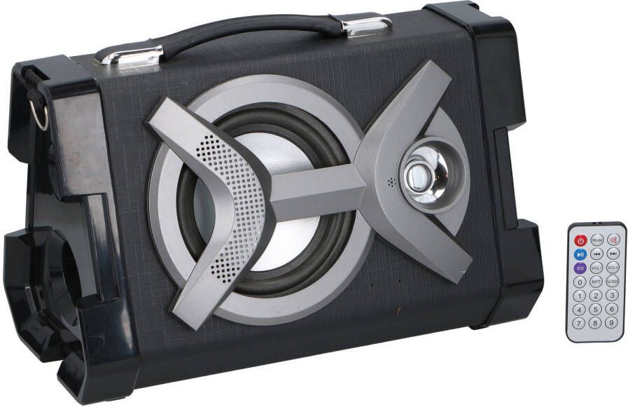 Dunlop Draadloze Speaker Bluetooth FM-radio Draagbaar 20 Watt Zwart