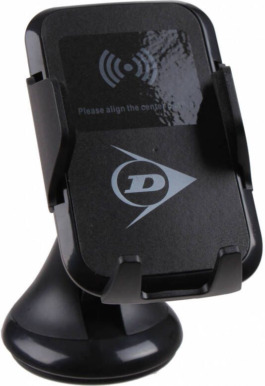 Dunlop telefoonhouder met draadloze oplaadfunctie 12 cm zwart