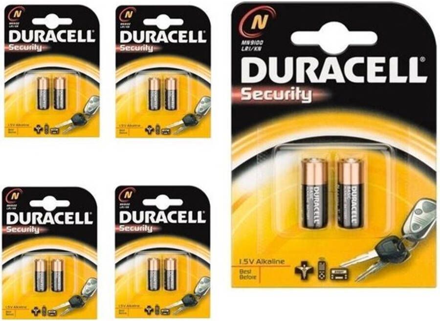 Duracell 10 Stuks (5 Blisters a 2st) LR1 N E90 910A 1 5 V Alkaline batterij (Duo Pack)