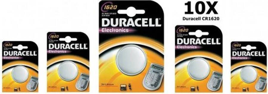 Duracell 10 Stuks CR1620 lithium batterij