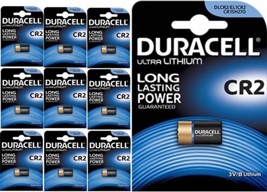 Duracell 10 Stuks CR2 EL1CR2 RLCR2 DR2R 3V Lithium batterij