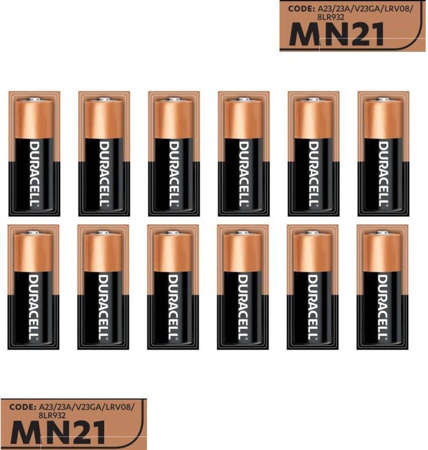 Duracell 12 stuks BATTERIJ MN21 A23 12 V Long lasting Langdurig 12 stuks