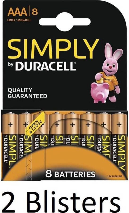 Duracell 16 stuks (2 blisters a 8 st) AAA Batterijen