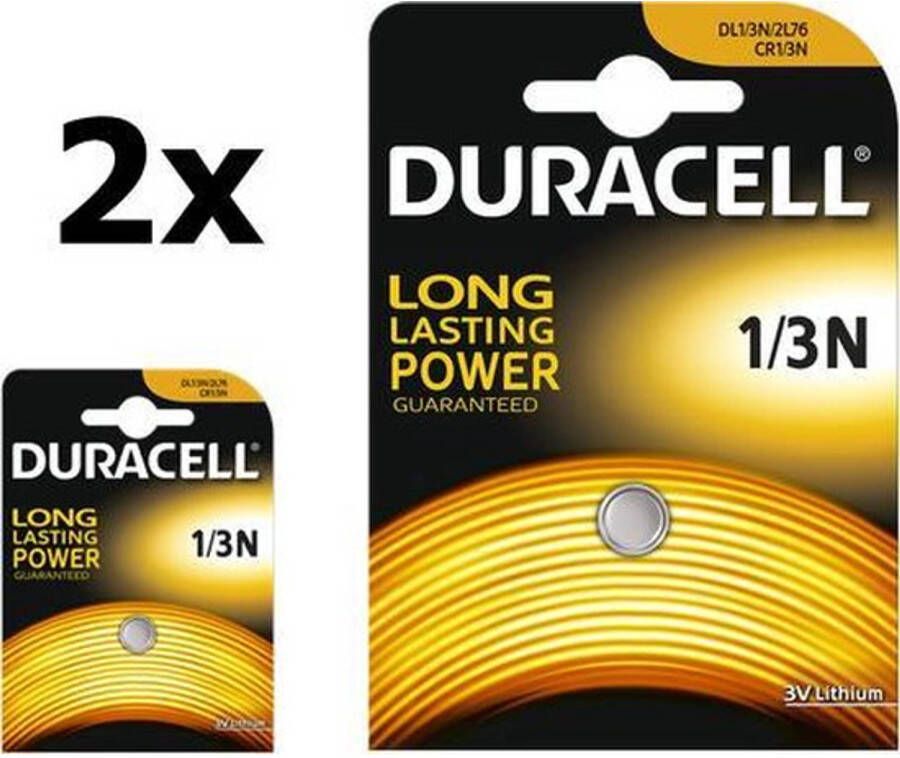 Duracell 2 Stuks CR1 3 1 3N 2L76 DL1 3N CR11108 2LR76 3V lithium knoopcel batterij