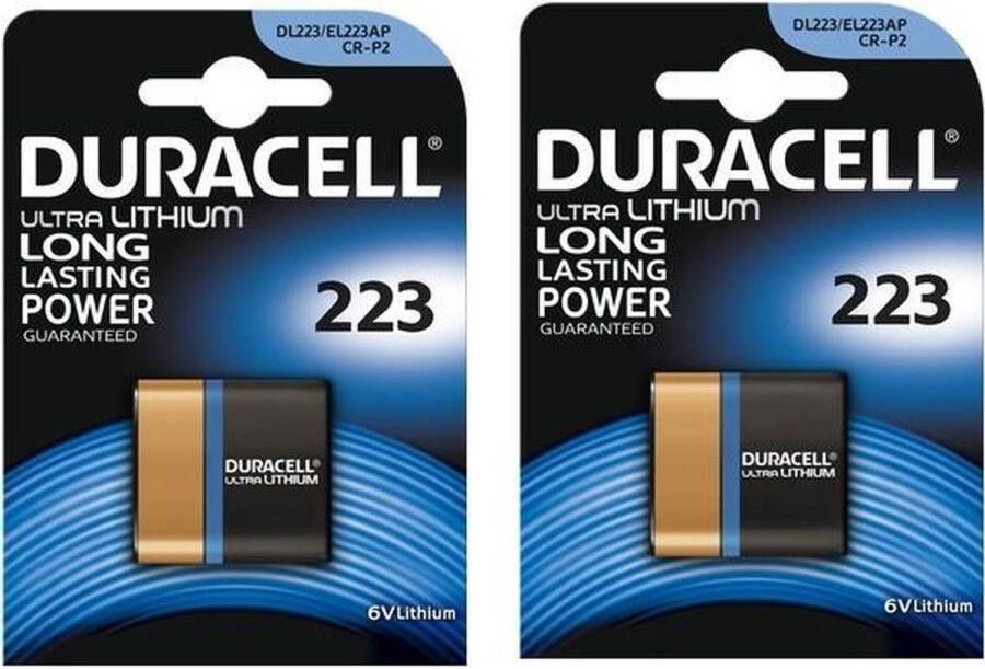 Duracell 2 Stuks CRP2 223 DL223 EL223AP CR-P2 6V Lithium batterij