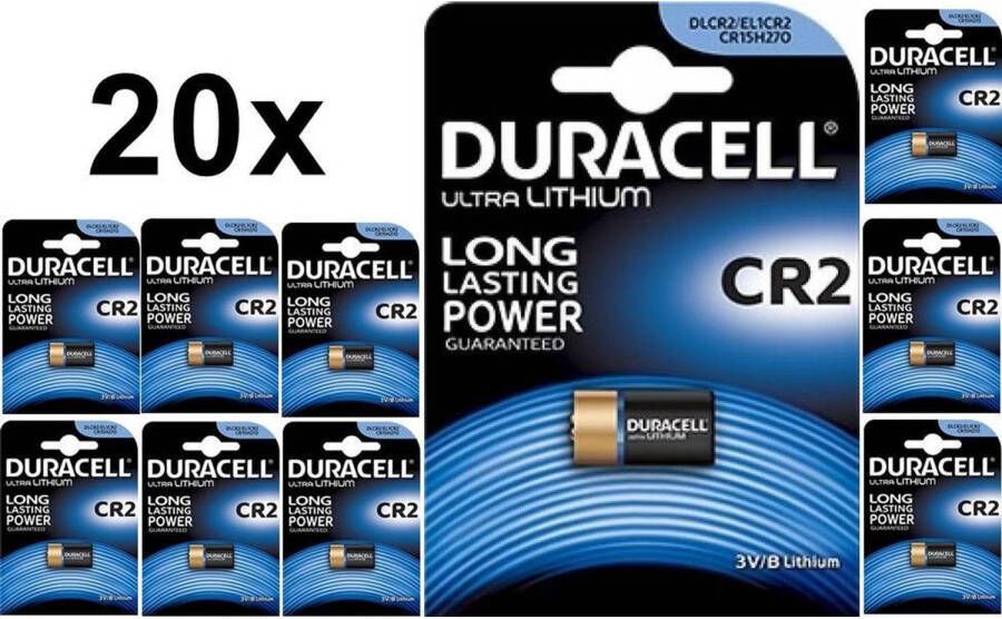 Duracell 20 Stuks CR2 EL1CR2 RLCR2 DR2R 3V Lithium batterij