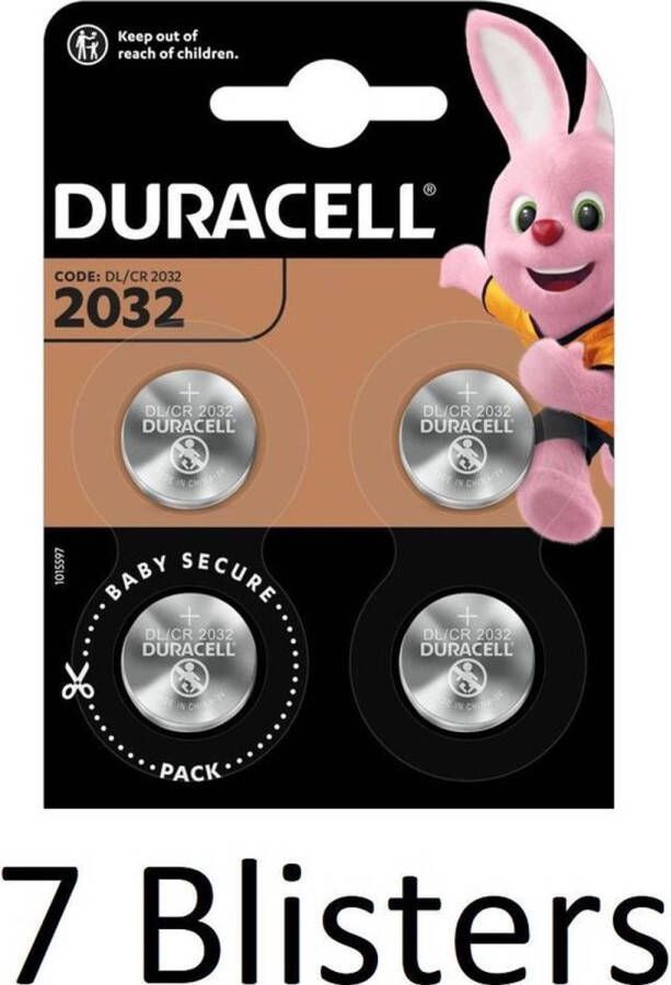 Duracell 28 Stuks (7 Blisters a 4 st) 2032 Lithium-knoopcelbatterij