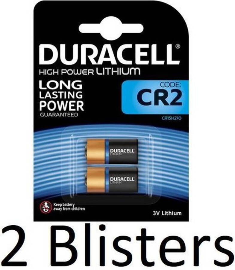 Duracell 4 Stuks (2 Blisters a 2 st) CR2 High Power Lithuim Batterij